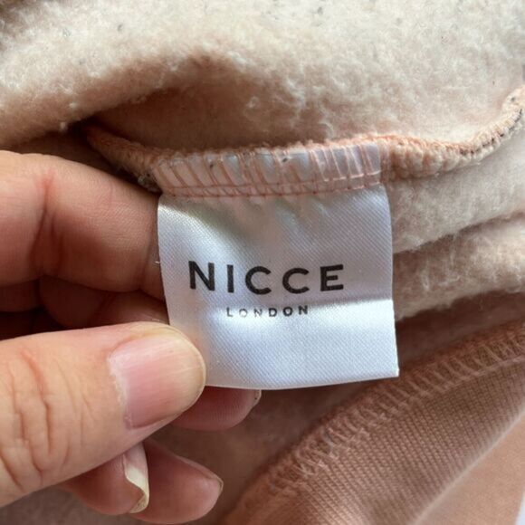 NICCE London Mens Crewneck Long Sleeve Sweater Embossed Chest Logo Size M - Picture 10 of 12